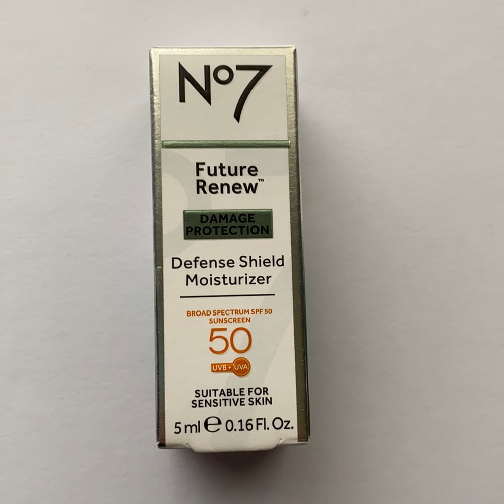 No7 future renew damage protection defense shield moisturizer SPF50 SAMPLE